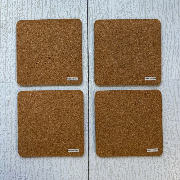 Vintage Coca-Cola Santa Cork Coasters Set of 4 - Picture 2 of 5